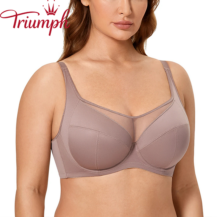 Triumph - (3 buc) Lenjerie anti-expunere subțire, casual și simplă, de vară[75A-110E]